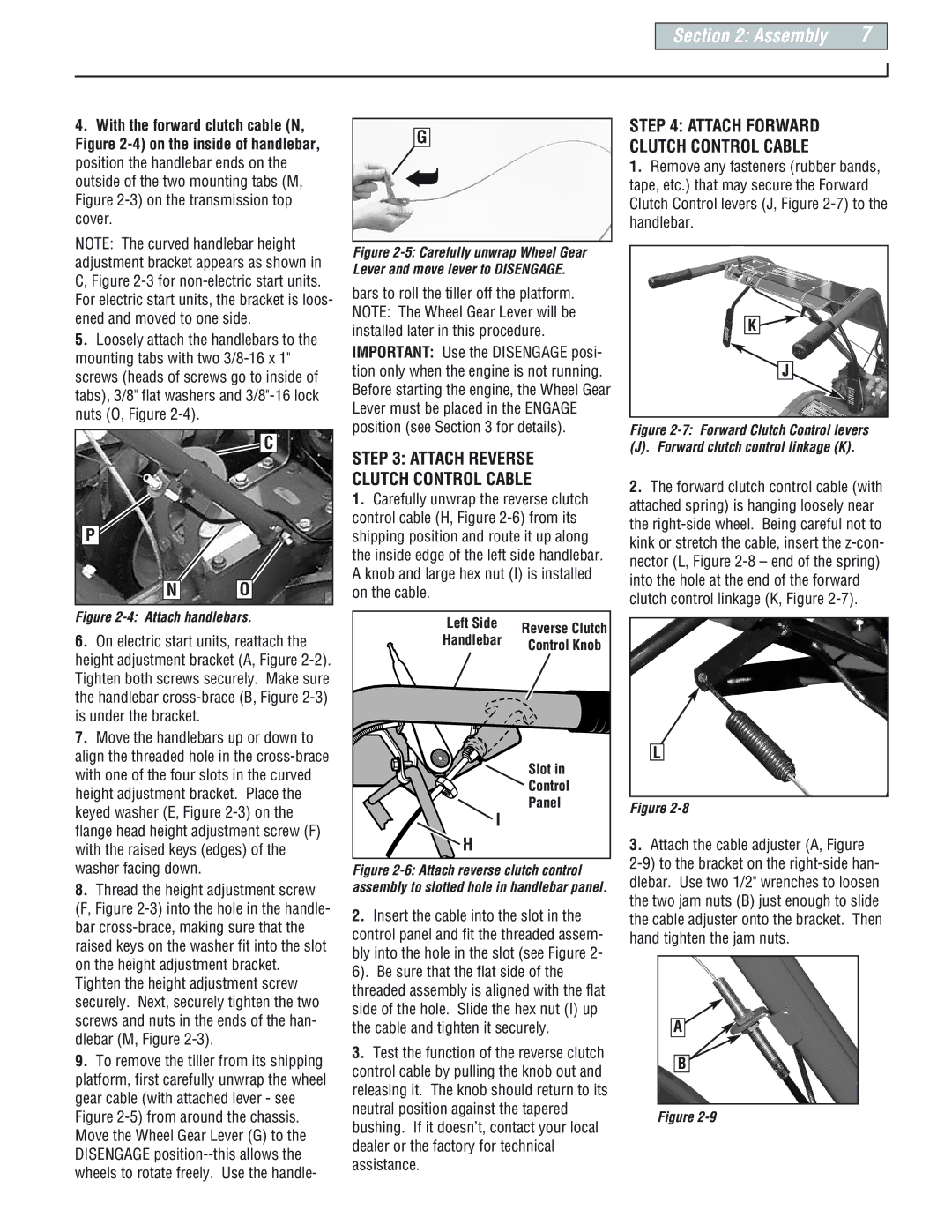 Troy-Bilt 665B, 664D, E666M manual Attach Reverse Clutch Control Cable, Attach Forward Clutch Control Cable, Assistance 