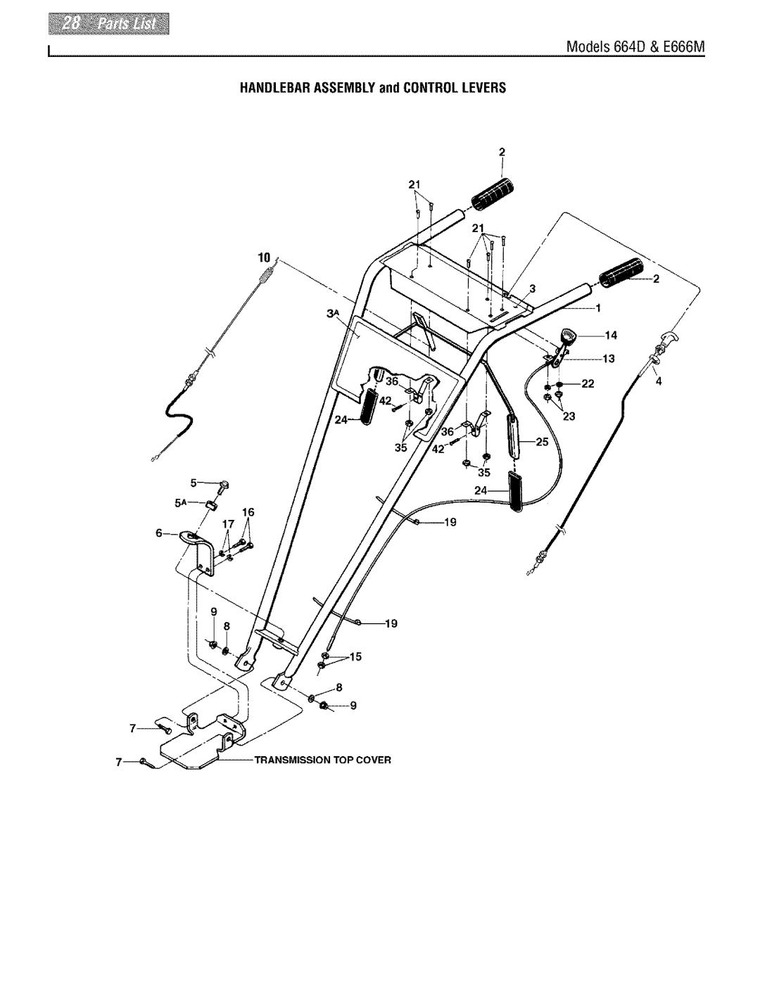 Troy-Bilt manual Models 664D & E666M 