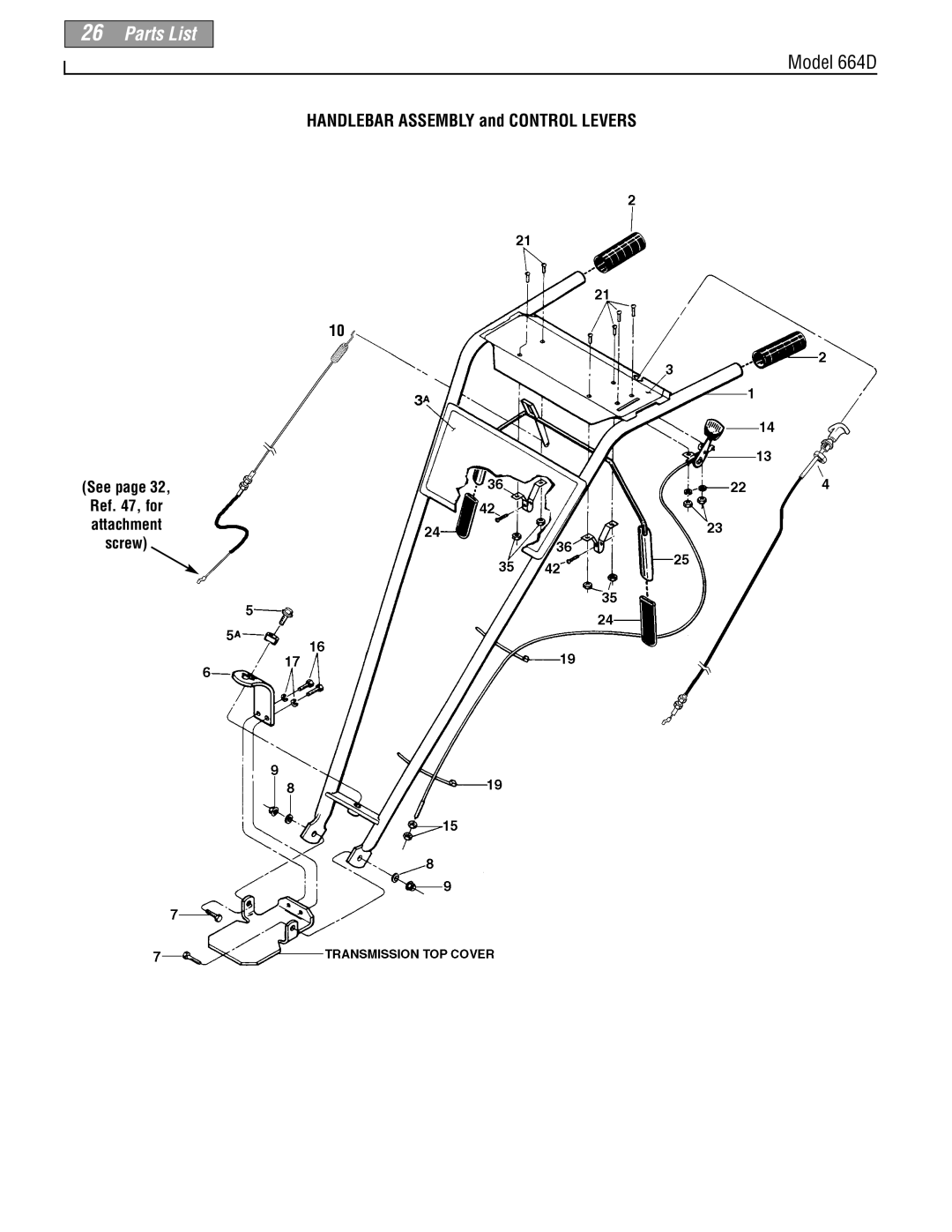 Troy-Bilt 664D-Pony manual See 