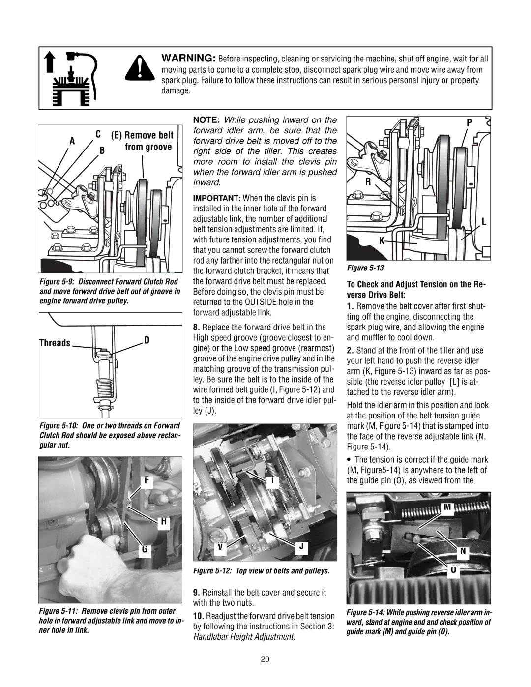 Troy-Bilt 675B-Pony manual Reinstall the belt cover and secure it with the two nuts 