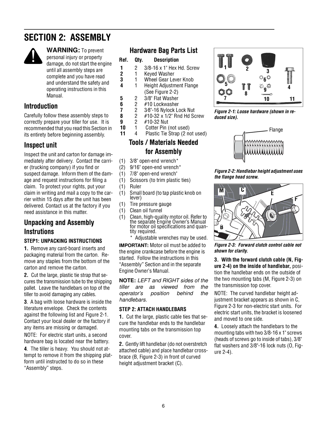 Troy-Bilt 675B-Pony manual Introduction, Inspect unit, For Assembly 