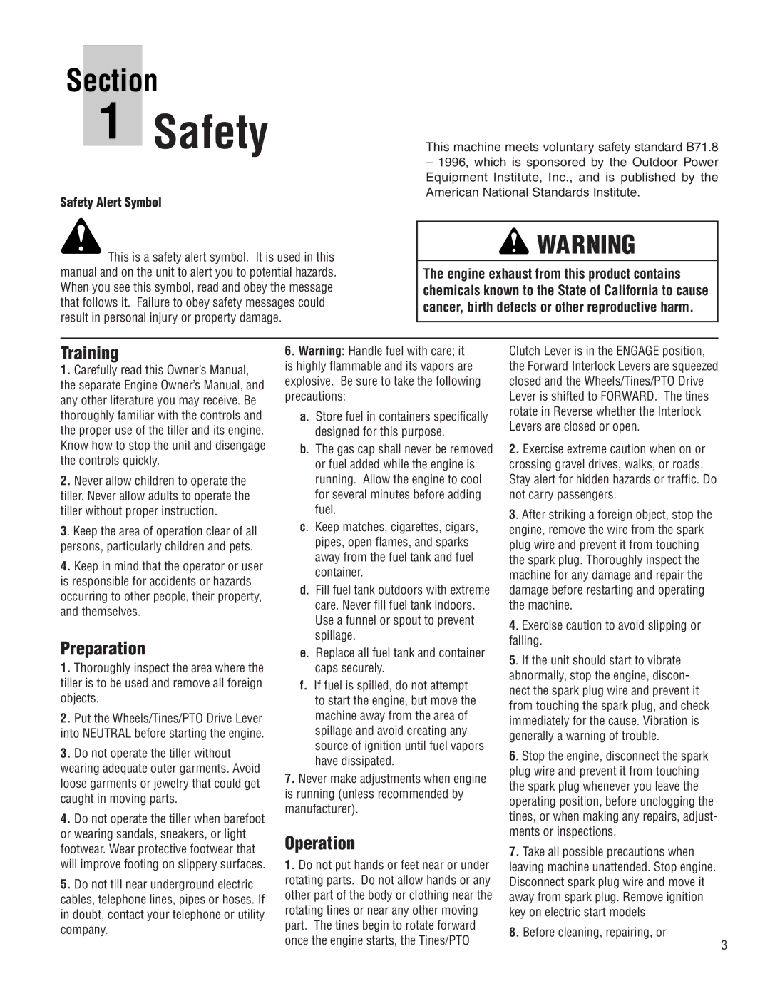 Troy-Bilt E683F, E683G manual Safety Alert Symbol, Before cleaning, repairing, or 