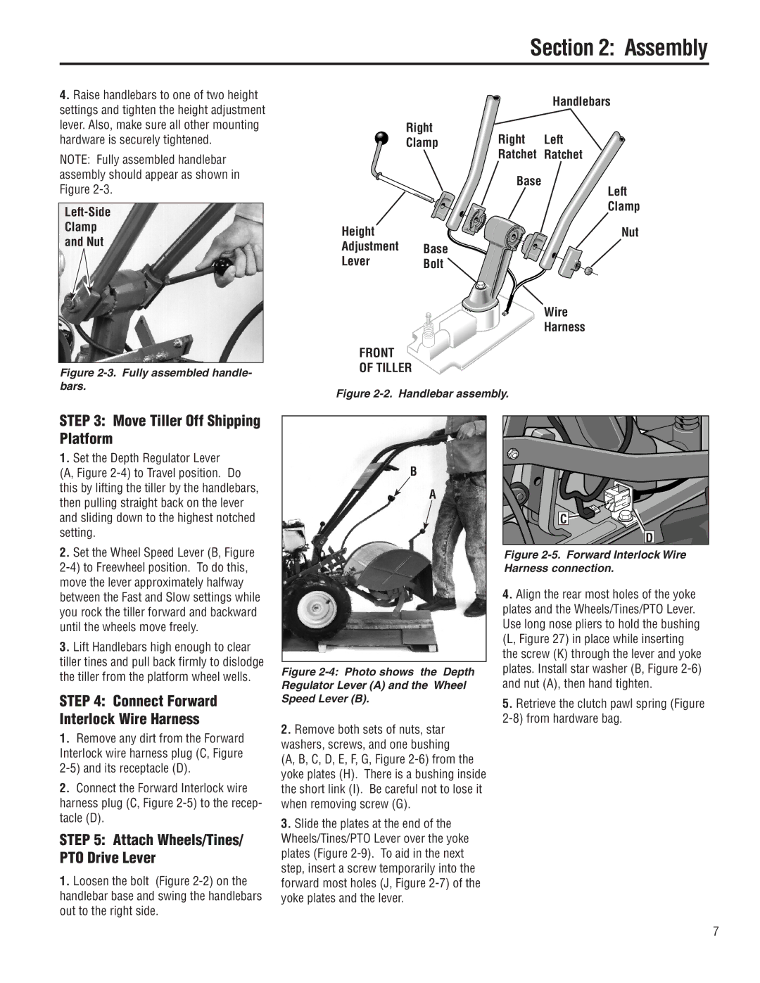 Troy-Bilt E683F, E683G manual Assembly, Move Tiller Off Shipping Platform, Front Tiller 