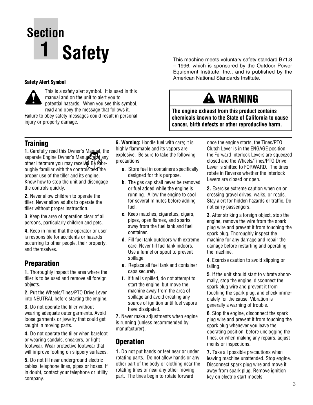 Troy-Bilt 68J-Horse, E686N-Horse, E682L-Horse manual Safety Alert Symbol 