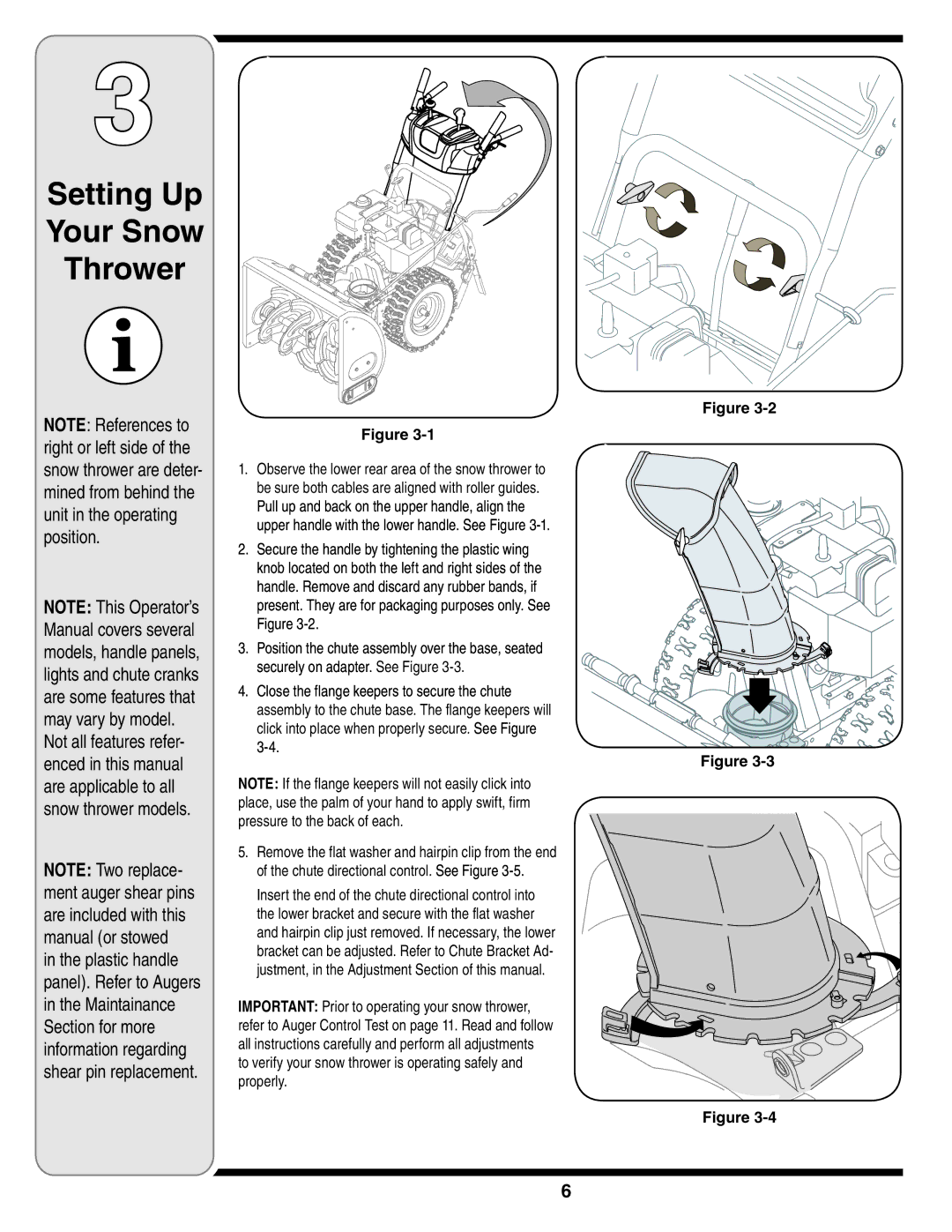 Troy-Bilt 769-03244 warranty Setting Up Your Snow Thrower 