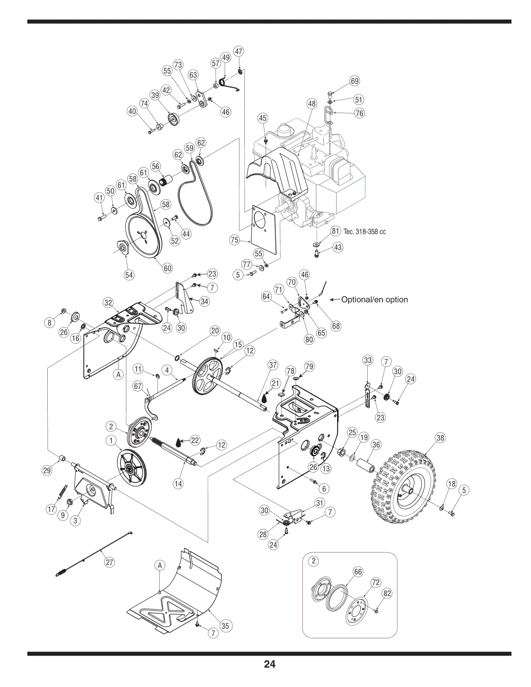 Troy-Bilt 769-03800 warranty Optional/en option 