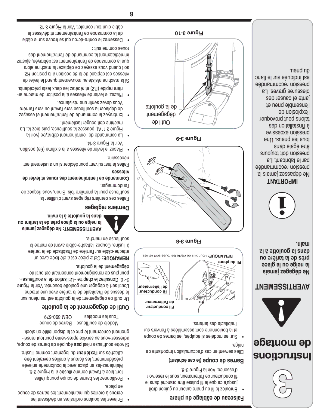 Troy-Bilt 769-04090 warranty Goulotte la de dégagement de Outil, Pas 