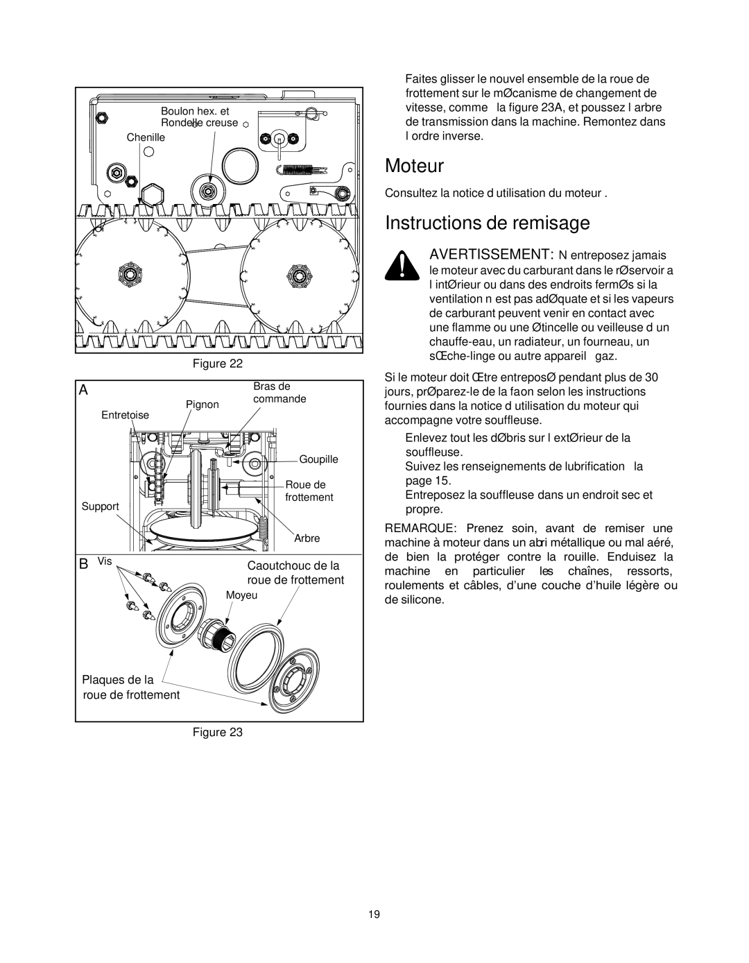 Troy-Bilt 772C0767 manual Remisage de Instructions 