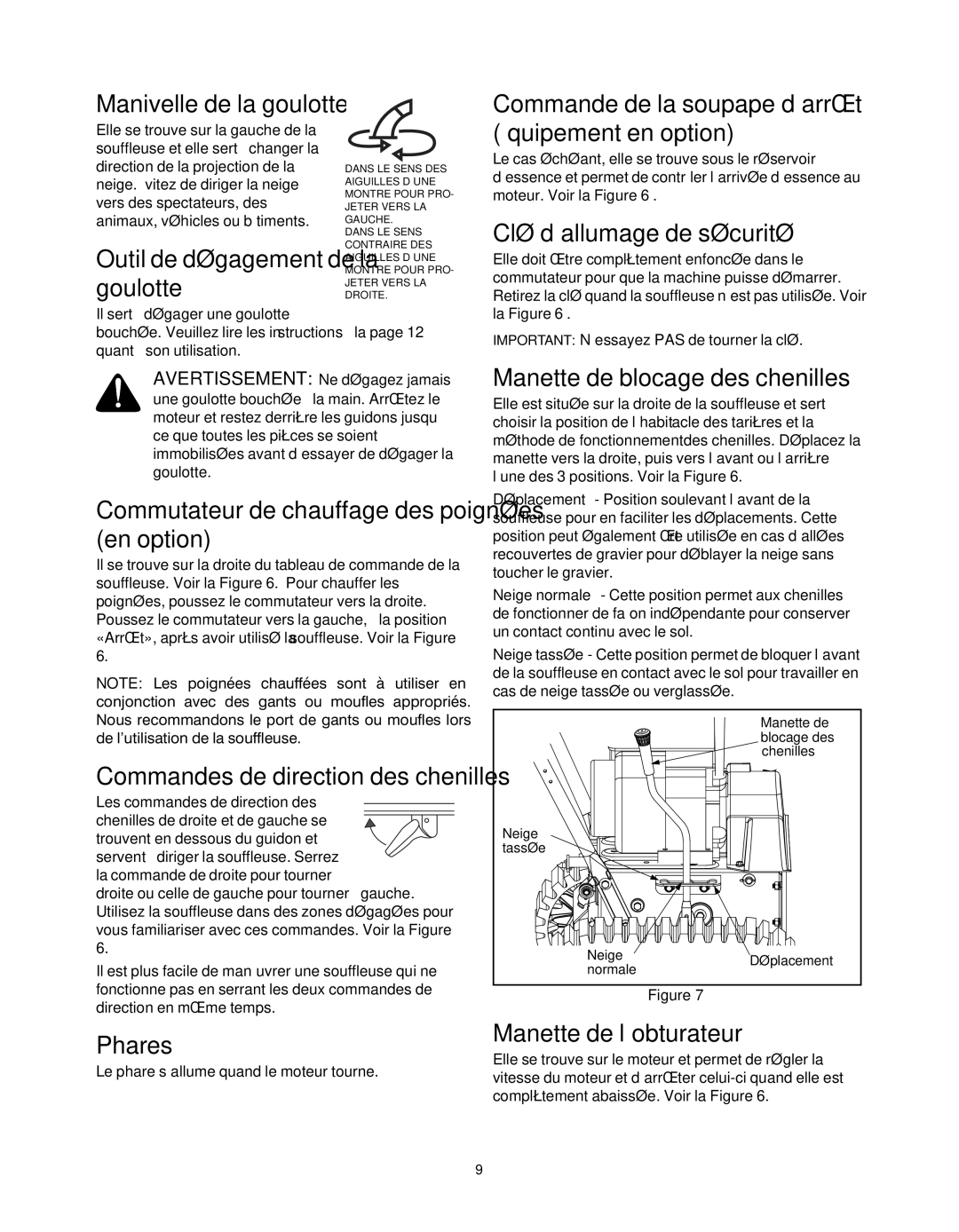 Troy-Bilt 772C0767 manual Goulotte la de Manivelle 