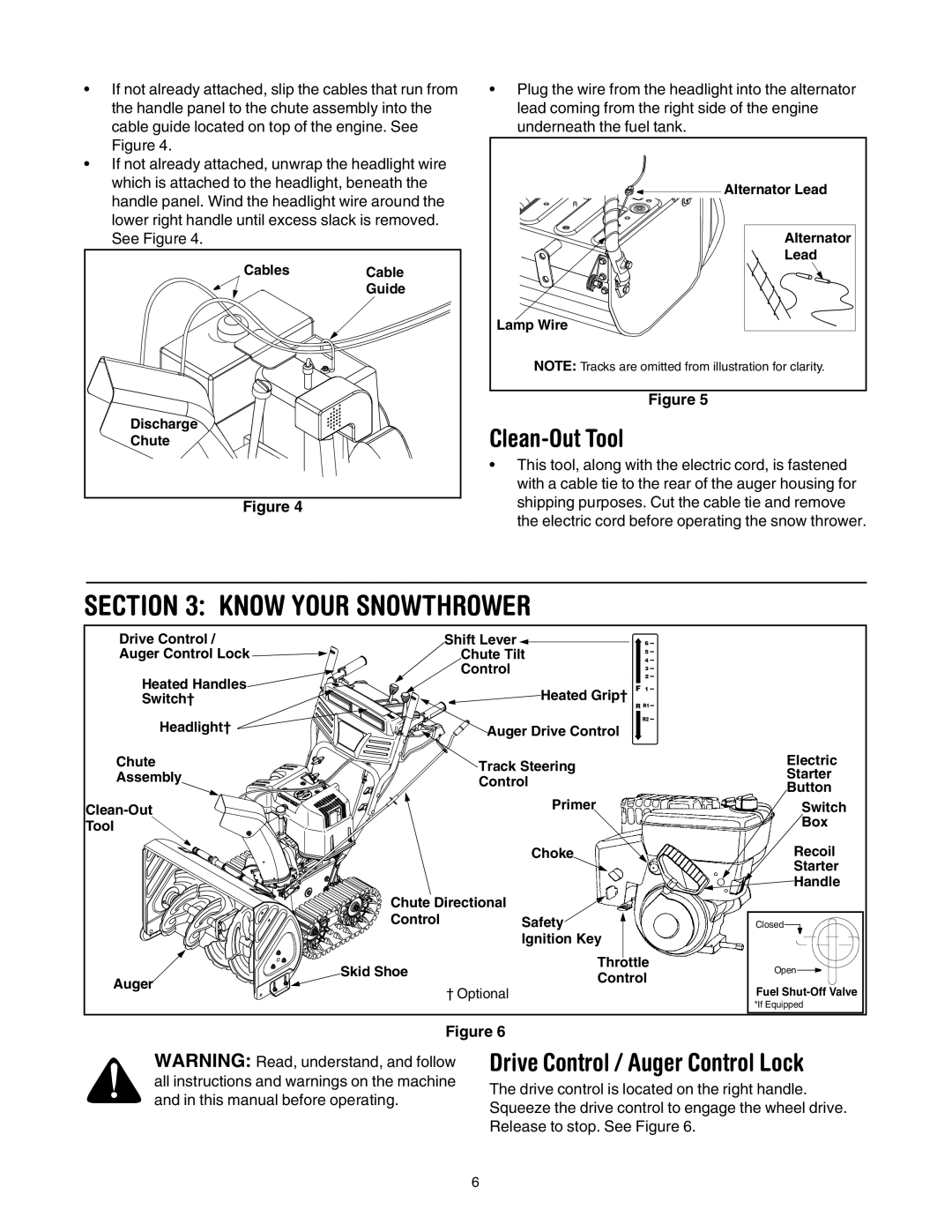 Troy-Bilt 772C0767 manual Know Your Snowthrower, Clean-Out Tool, Drive Control / Auger Control Lock 