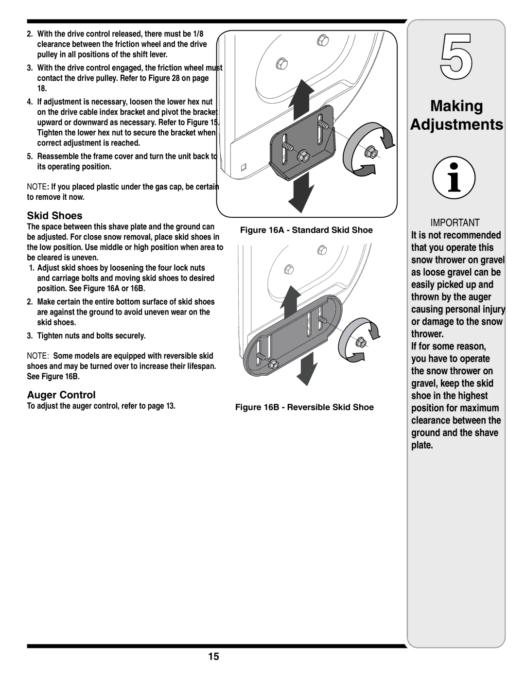 Troy-Bilt 772C0781 warranty Standard Skid Shoe, Reversible Skid Shoe 