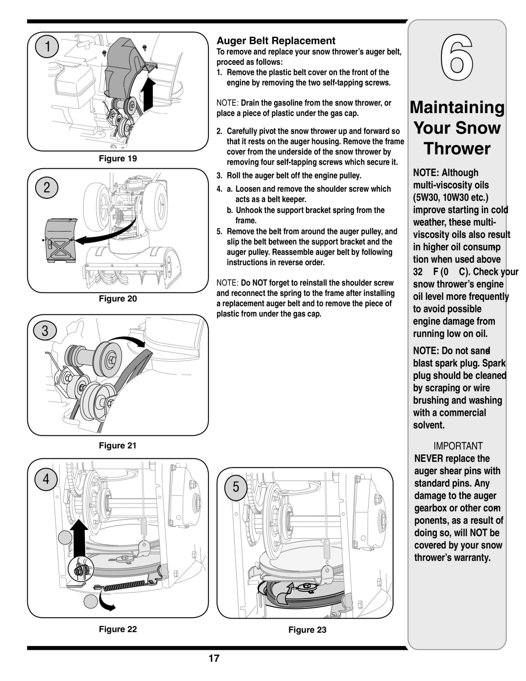 Troy-Bilt 772C0781 warranty Auger Belt Replacement 