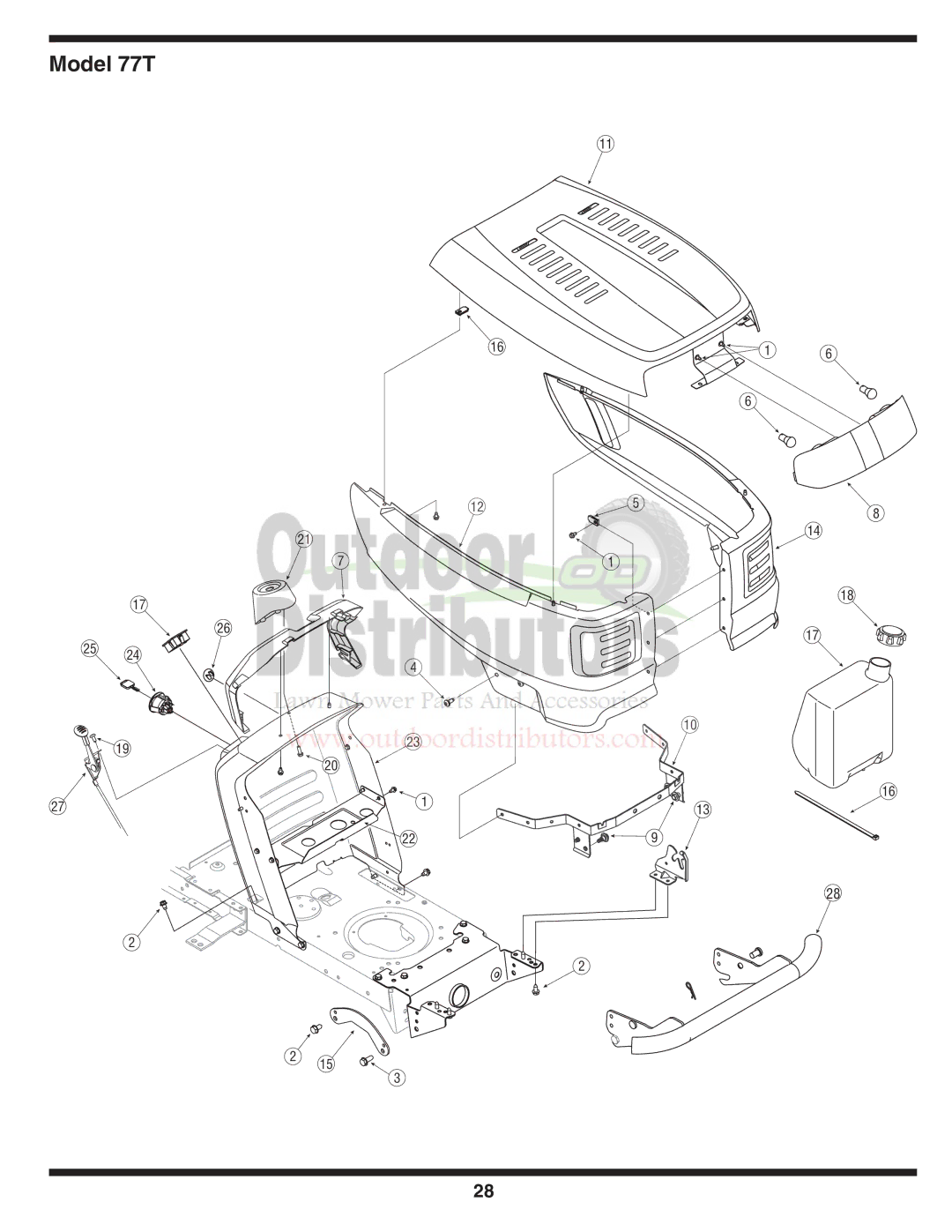 Troy-Bilt warranty Model 77T 