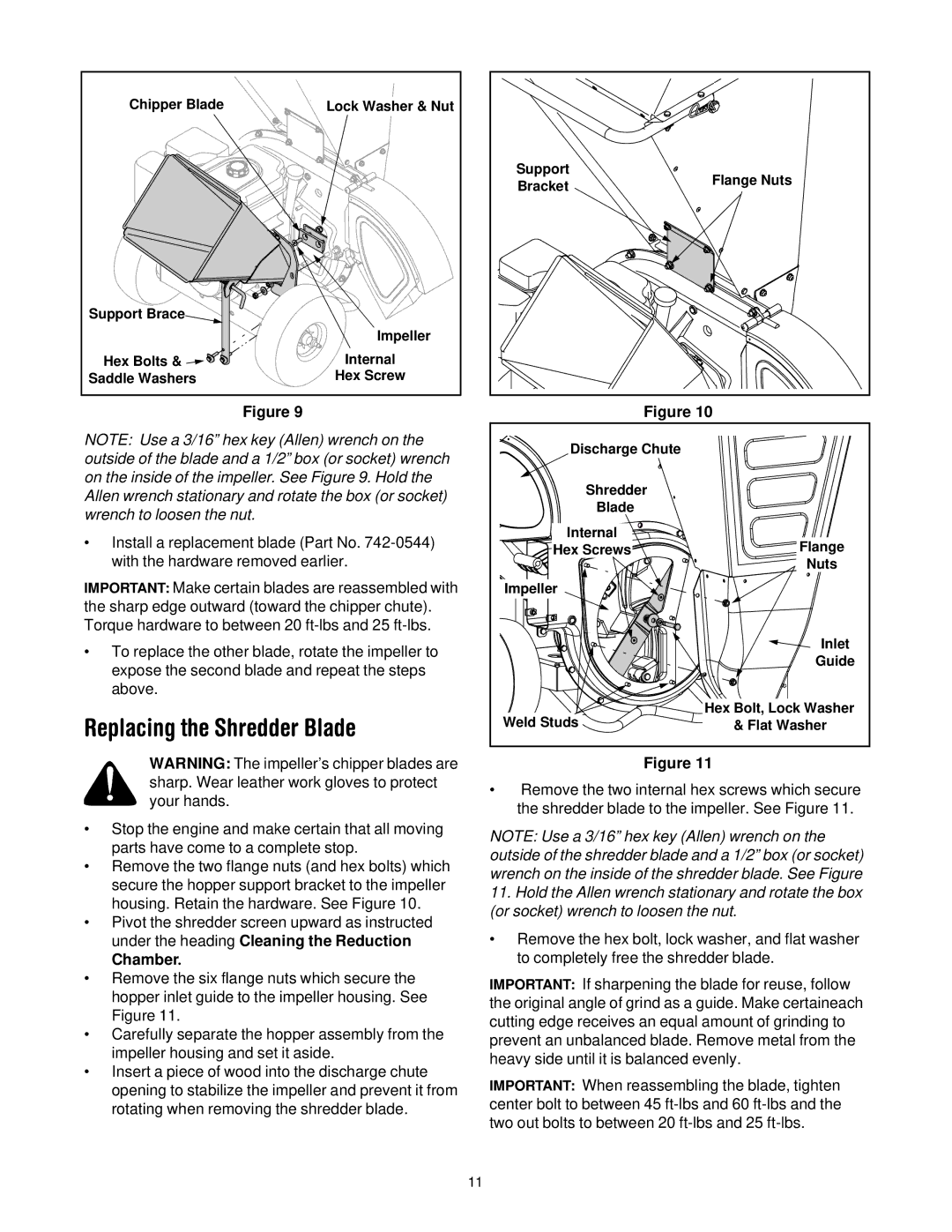 Troy-Bilt CS4210, CS4265 manual Replacing the Shredder Blade, Chamber 