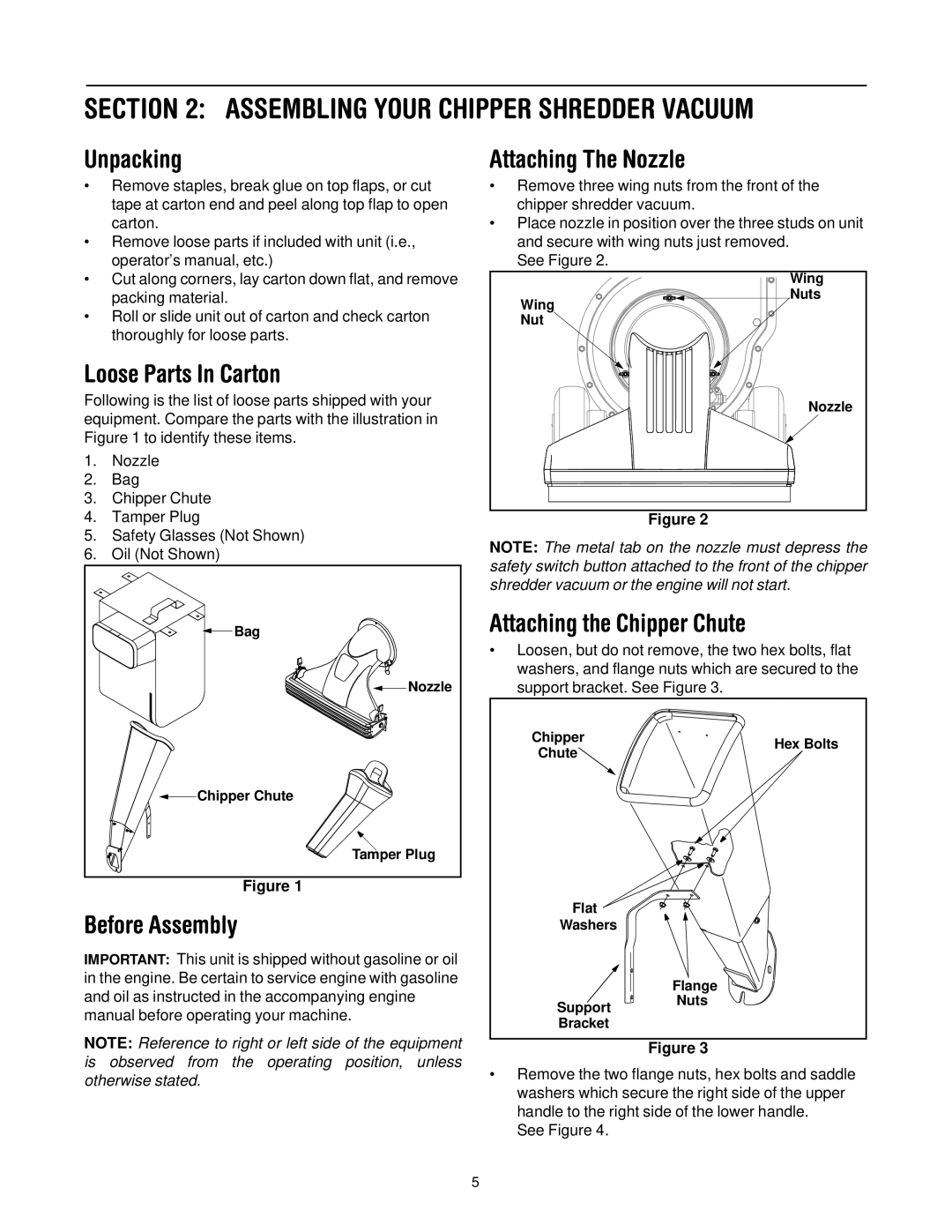 Troy-Bilt CSV206 manual Assembling Your Chipper Shredder Vacuum 