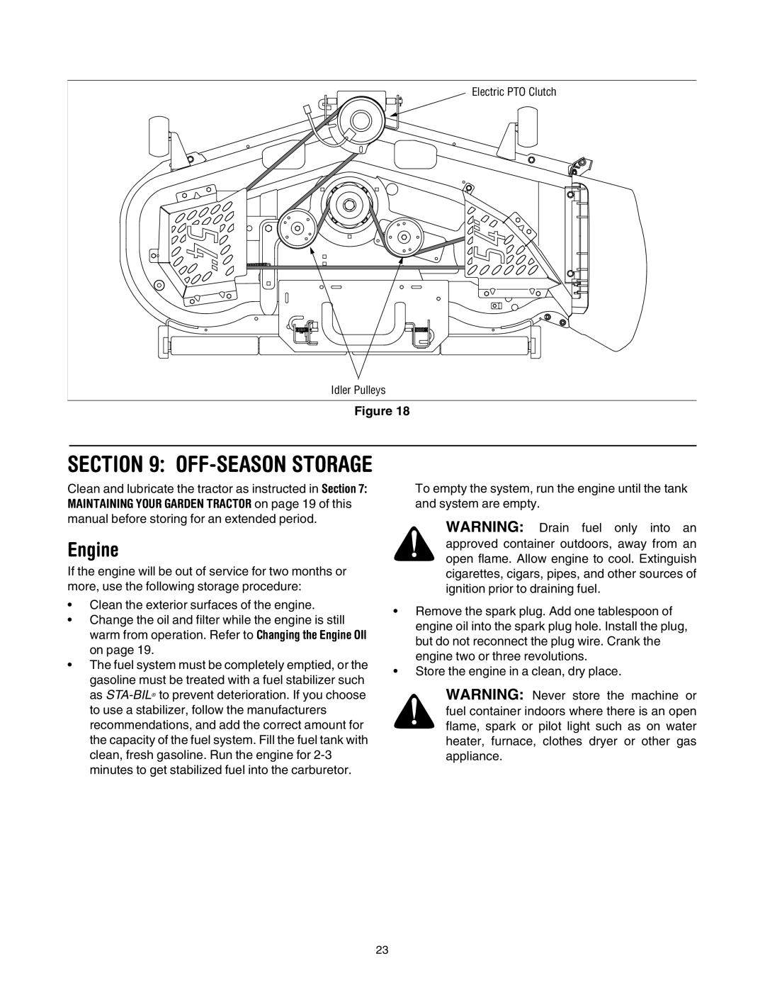 Troy-Bilt GT54 manual OFF-SEASON Storage 