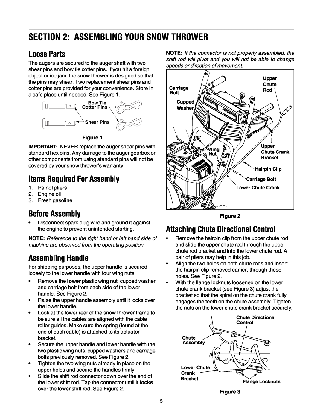 Troy-Bilt OEM-390-679 manual Assembling Your Snow Thrower, Loose Parts, Items Required For Assembly, Before Assembly 