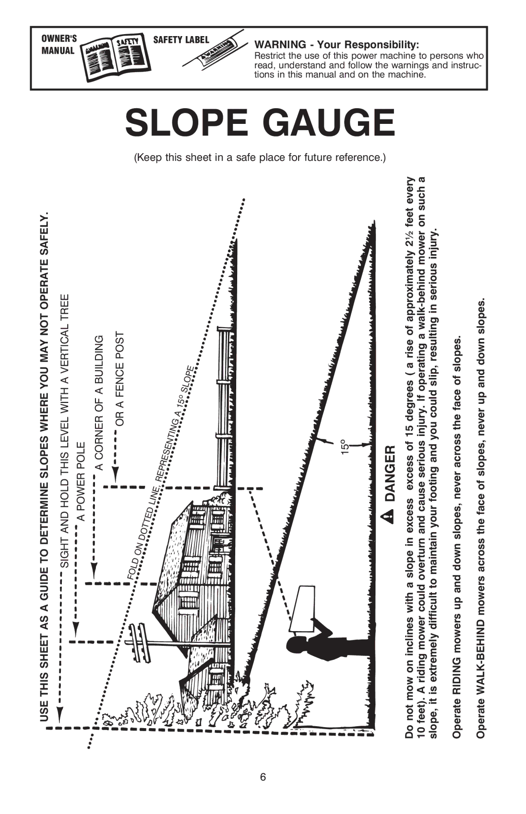 Troy-Bilt OG-4904 manual Feet every On such a, Owners Safety Label Manual 