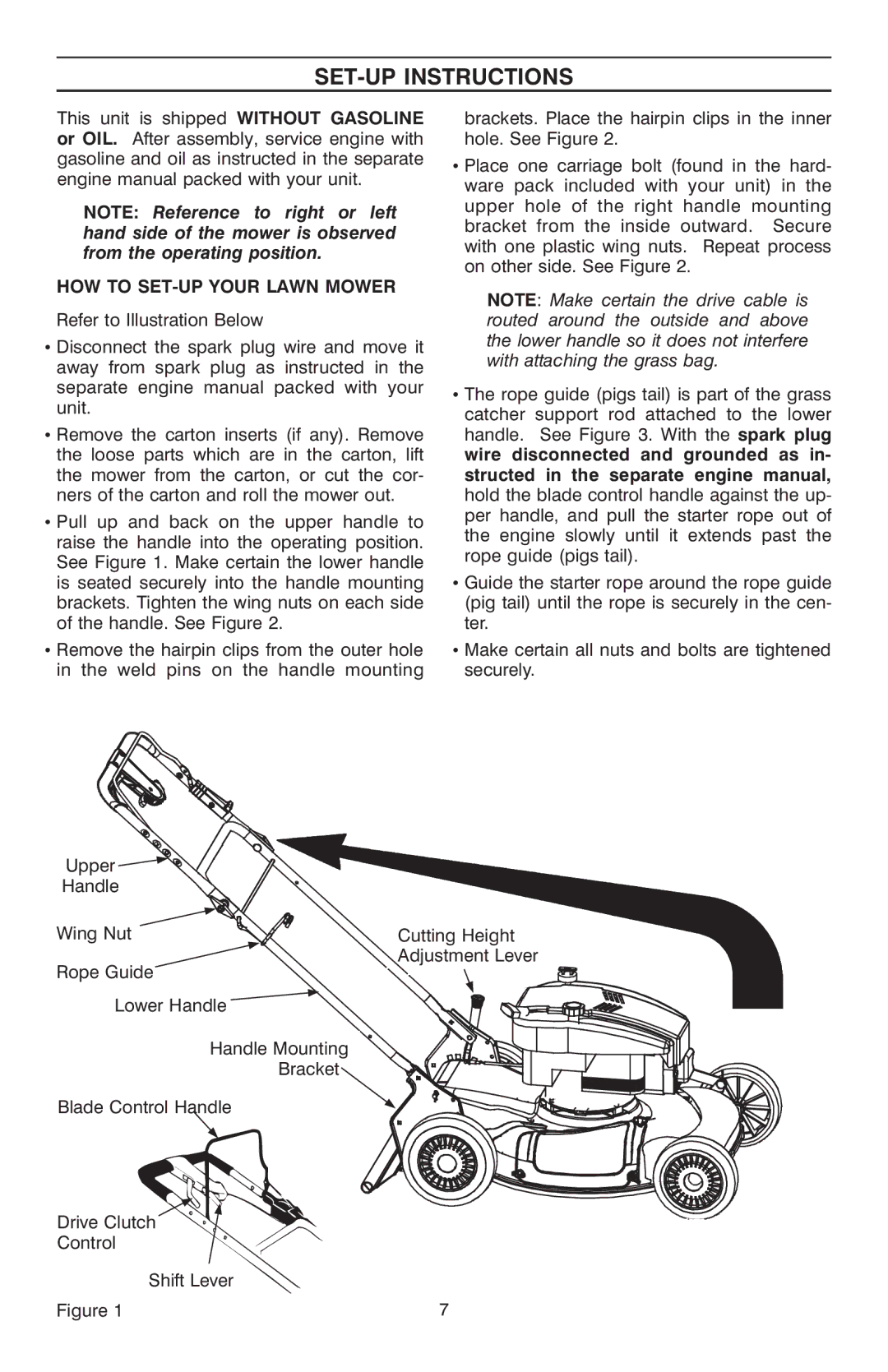 Troy-Bilt OG-4904 manual SET-UP Instructions, HOW to SET-UP Your Lawn Mower 