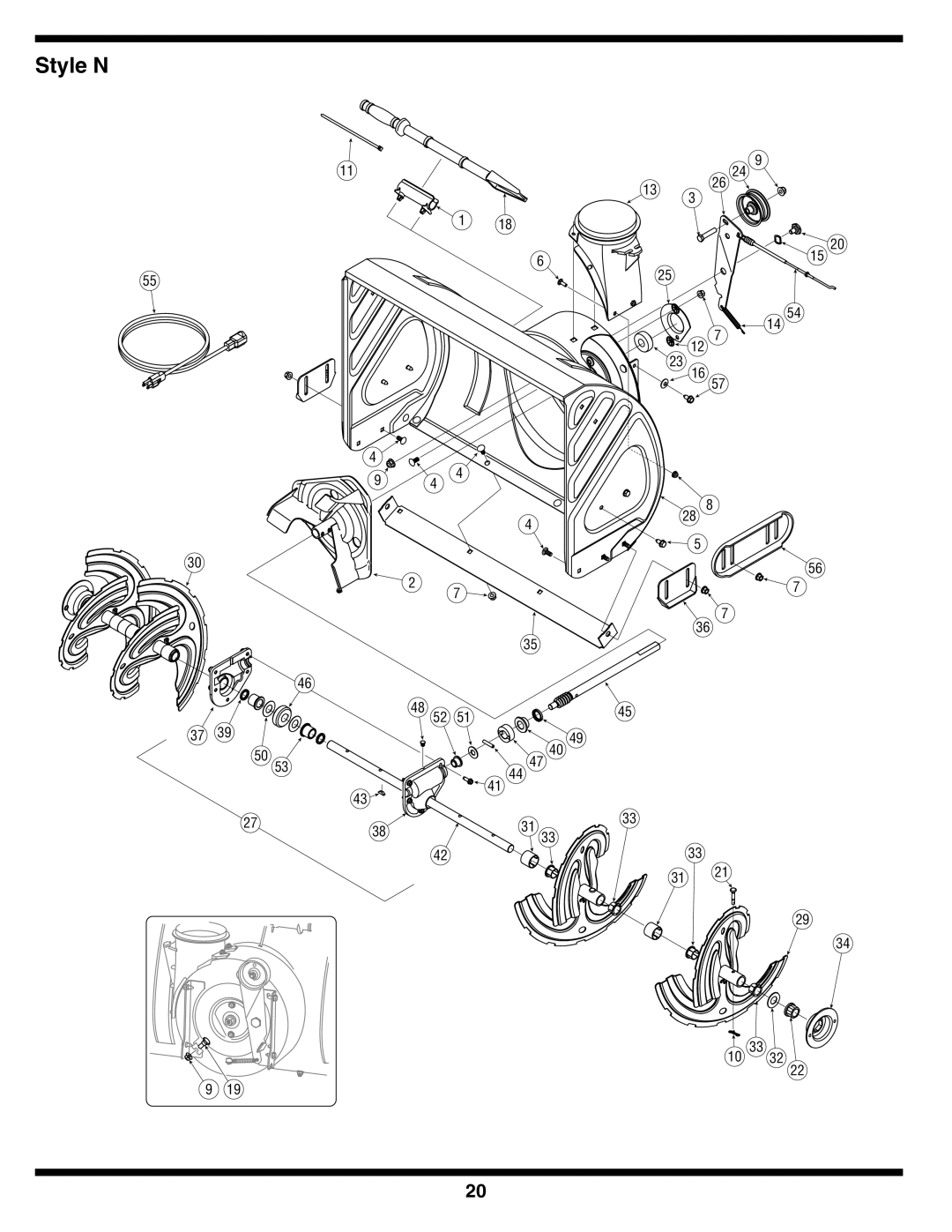 Troy-Bilt STORM Series warranty Style N 