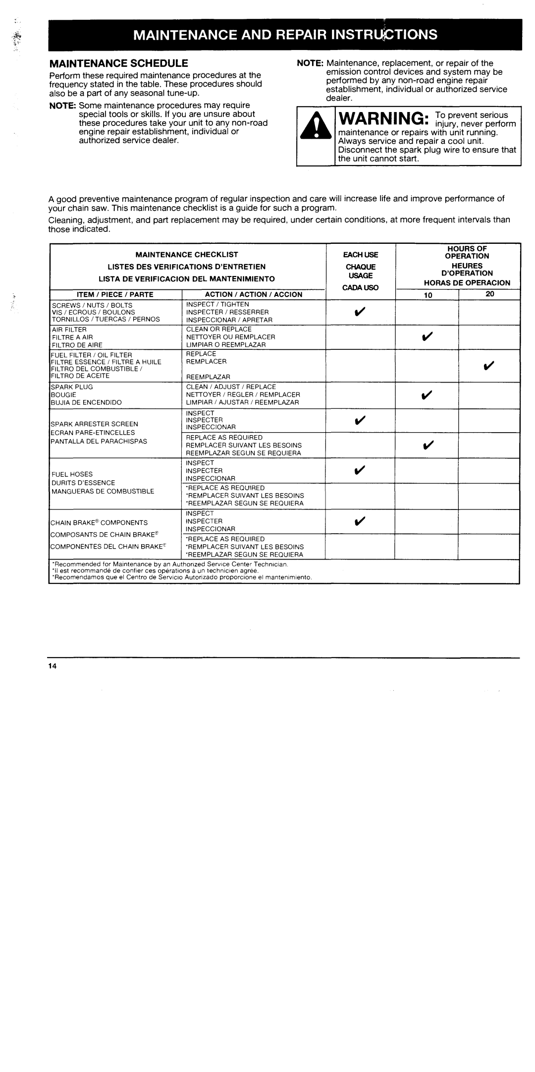 Troy-Bilt TB4620CC, TB4920CC manual 