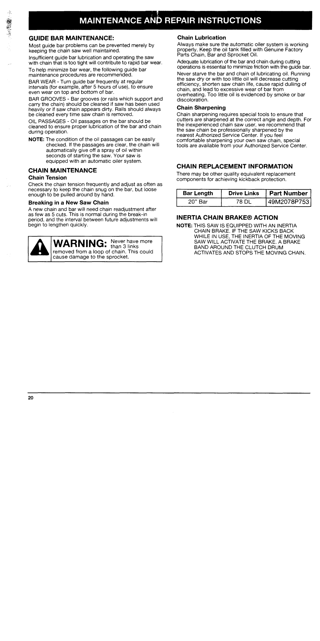 Troy-Bilt TB4620CC, TB4920CC manual 