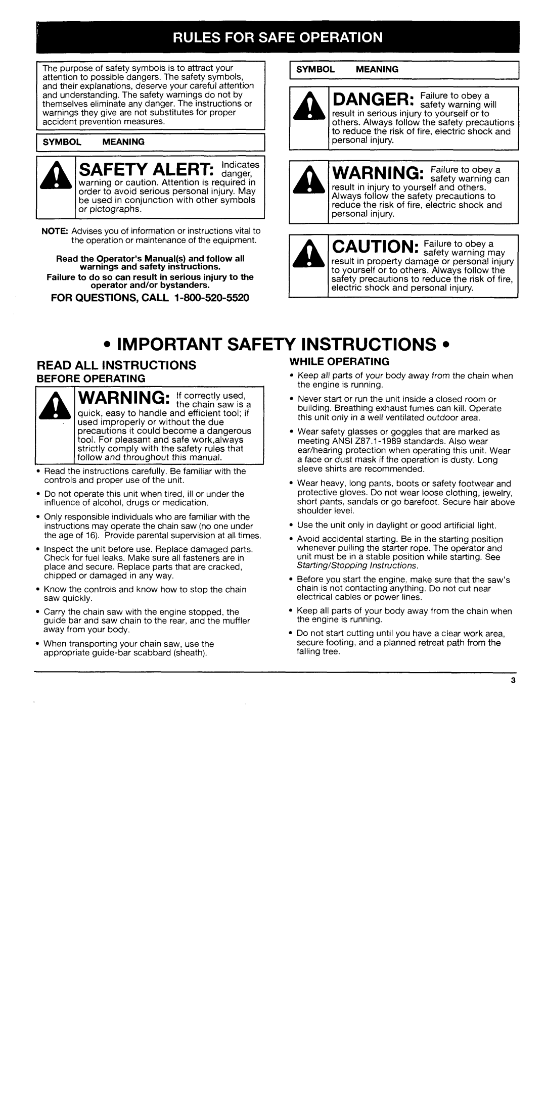 Troy-Bilt TB4920CC, TB4620CC manual 