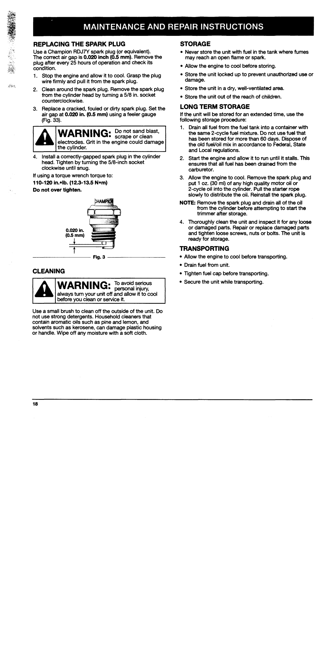 Troy-Bilt TB75SS, TB25CS manual 