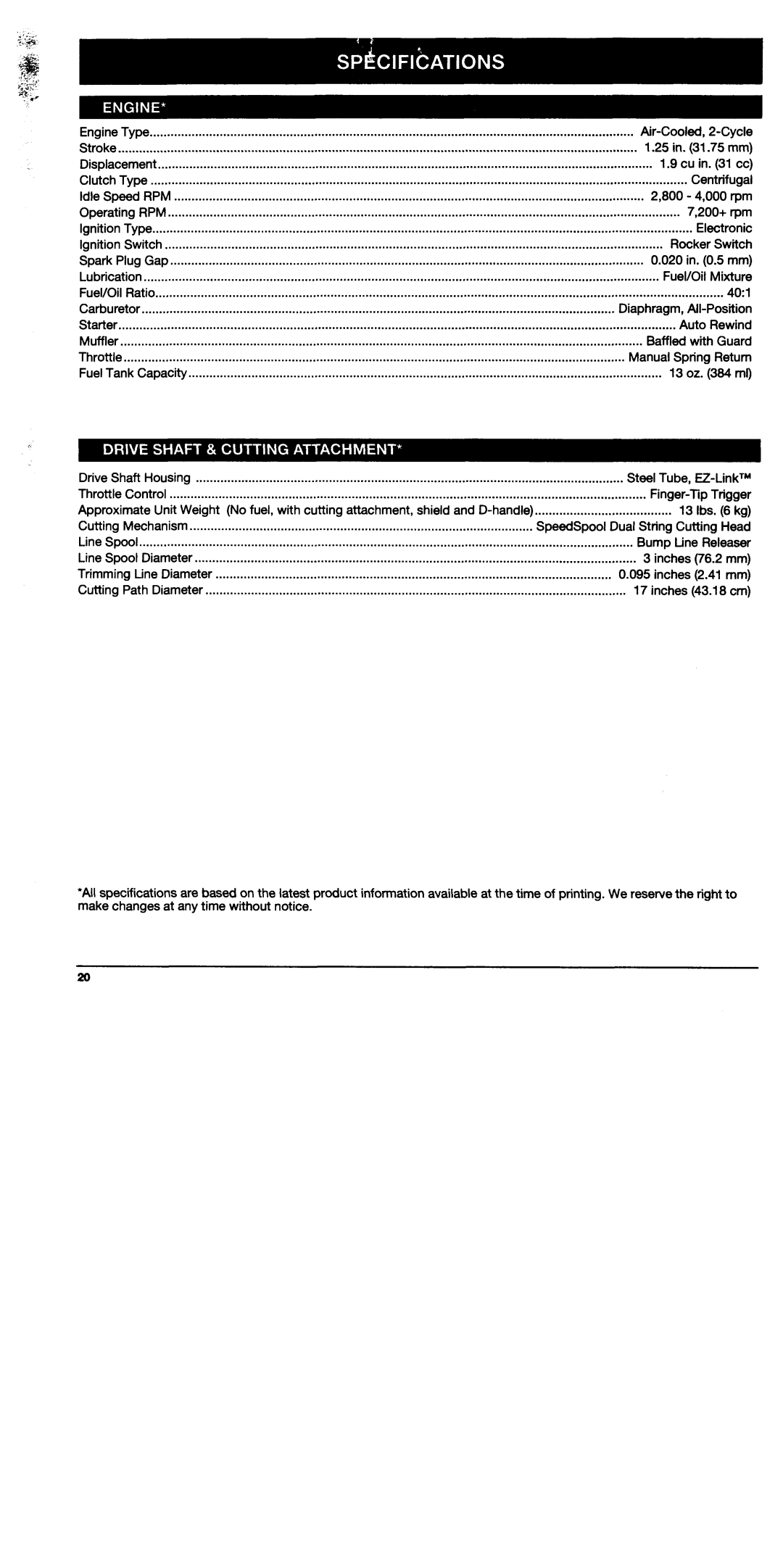 Troy-Bilt TB75SS, TB25CS manual 