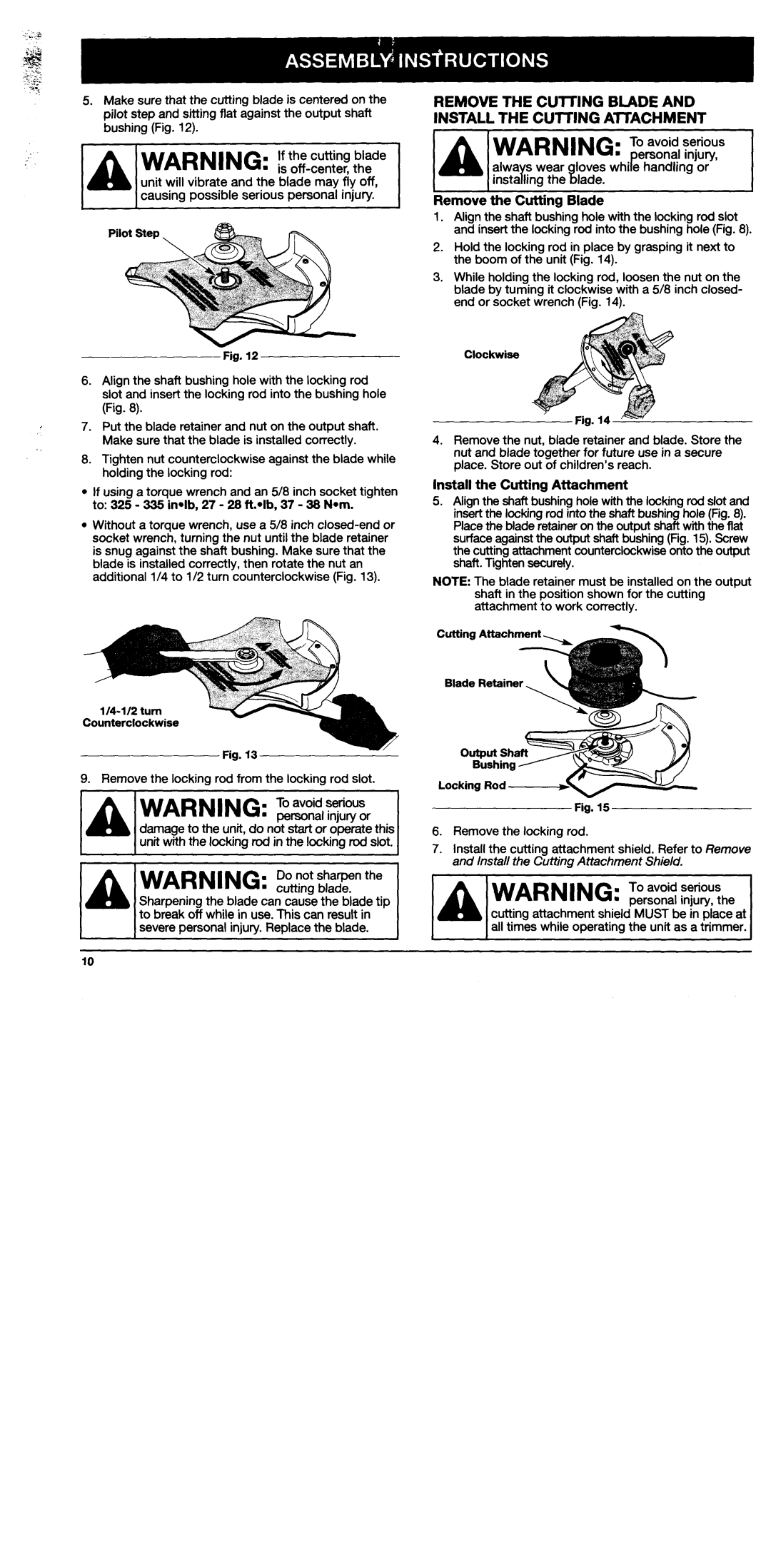 Troy-Bilt TB90BC manual 