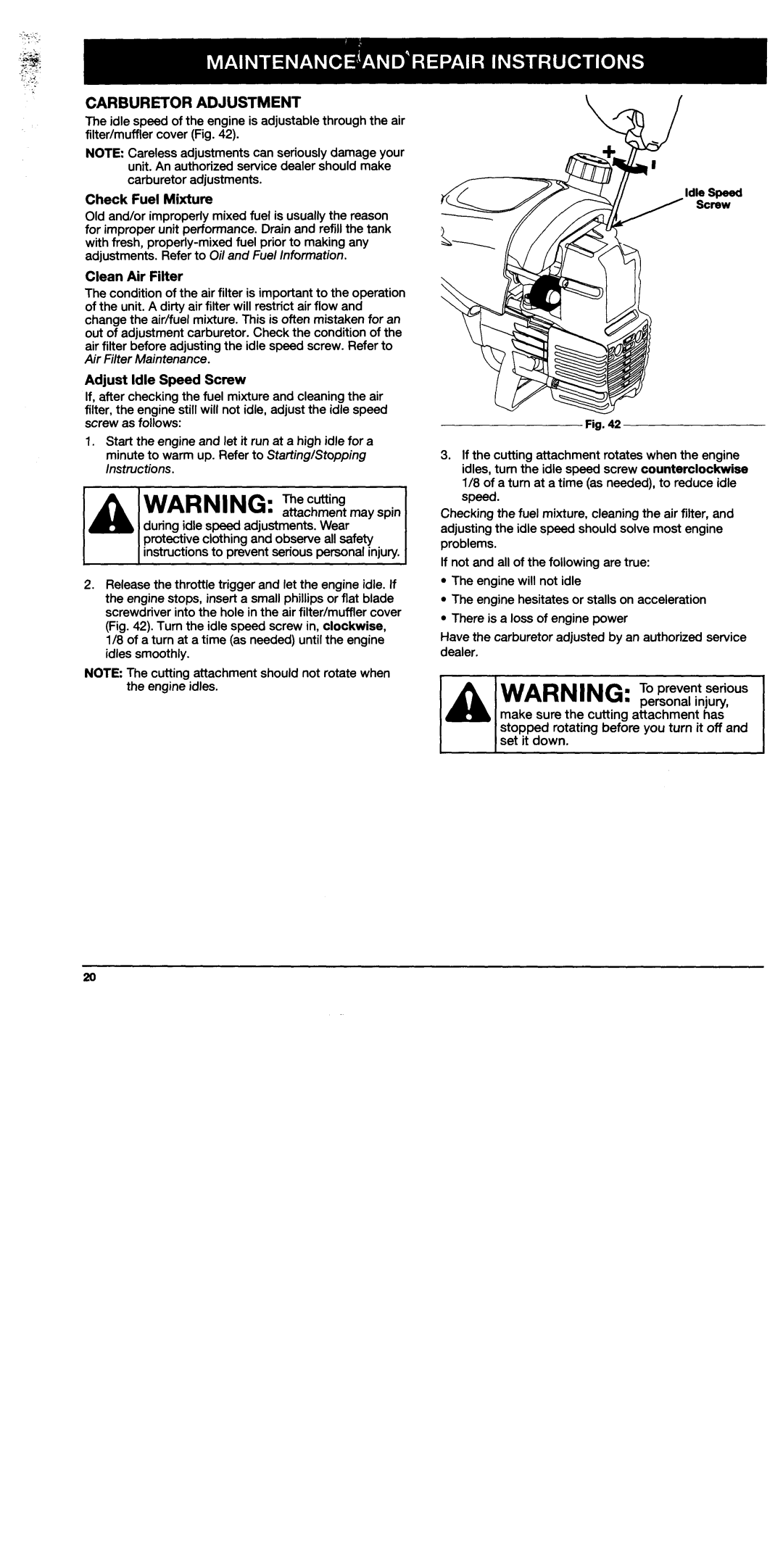 Troy-Bilt TB90BC manual 