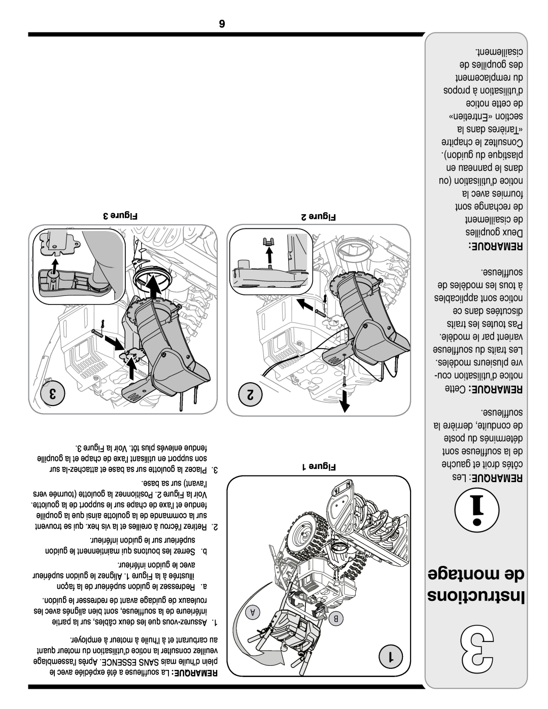 Troy-Bilt Two-Stage Snow Thrower warranty montage de Instructions, Figure 