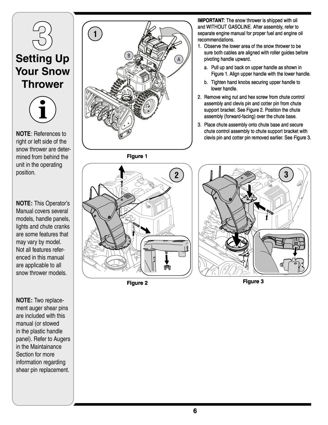 Troy-Bilt Two-Stage Snow Thrower warranty Setting Up Your Snow Thrower 