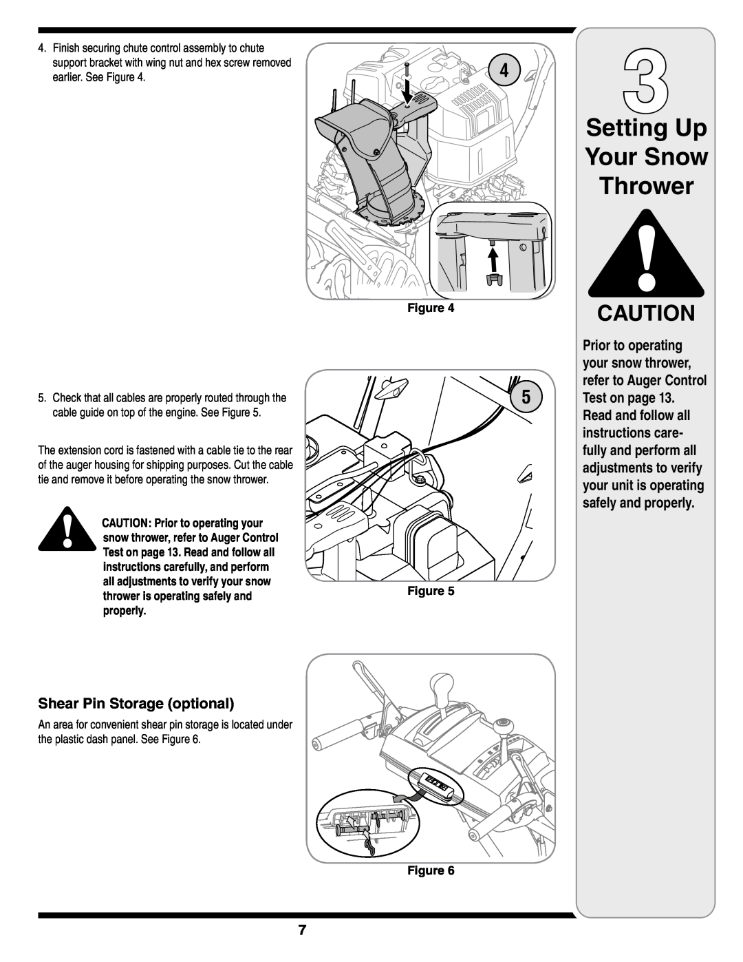 Troy-Bilt Two-Stage Snow Thrower warranty Setting Up Your Snow Thrower, Prior to operating, Test on page, instructions care 