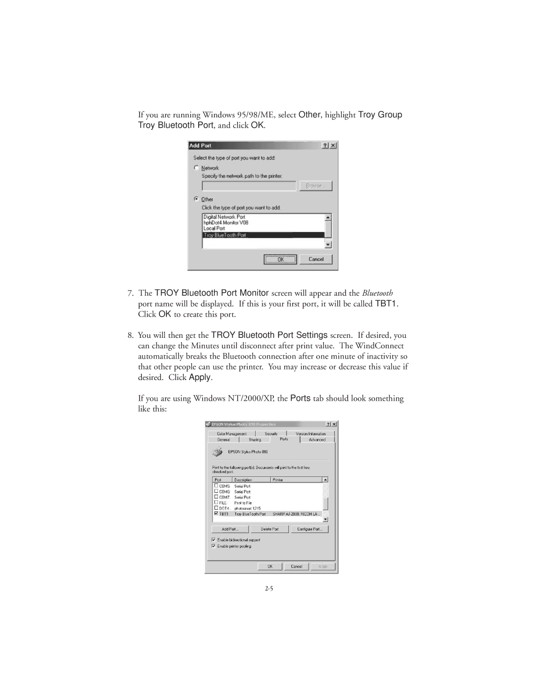 TROY Group Bluetooth Print Adapter manual 