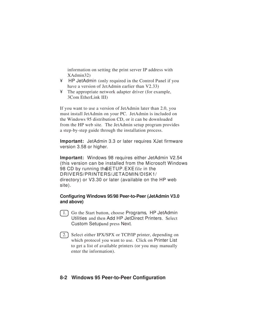 TROY Group MAN-EXT2000 manual Directory or V3.30 or later available on the HP web site 