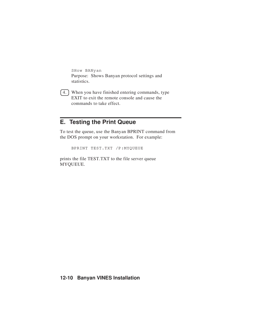 TROY Group MAN-EXT2000 manual Testing the Print Queue 