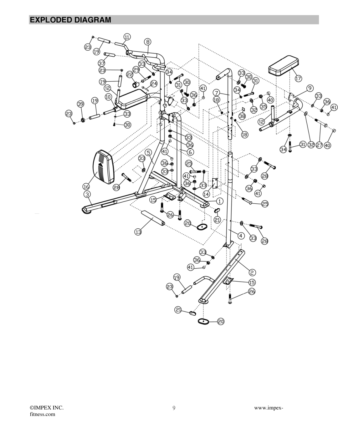 True Fitness ADI-10260-I manual Exploded Diagram 