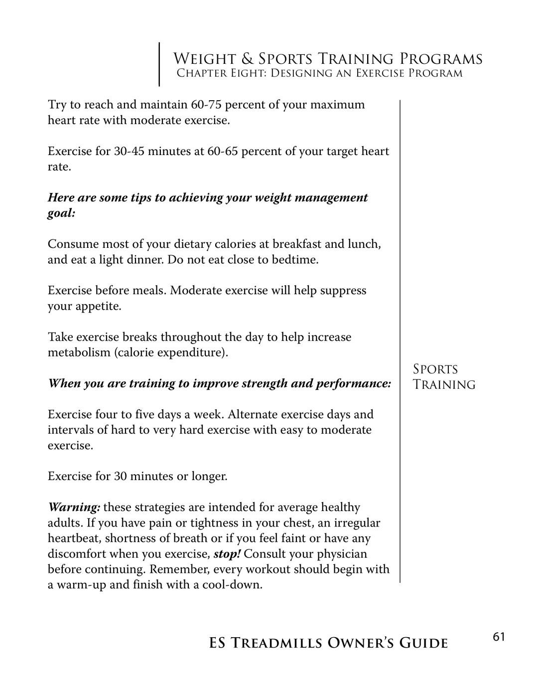 True Fitness ES9.0 + ES7.0 Weight & Sports Training Programs, Here are some tips to achieving your weight management goal 