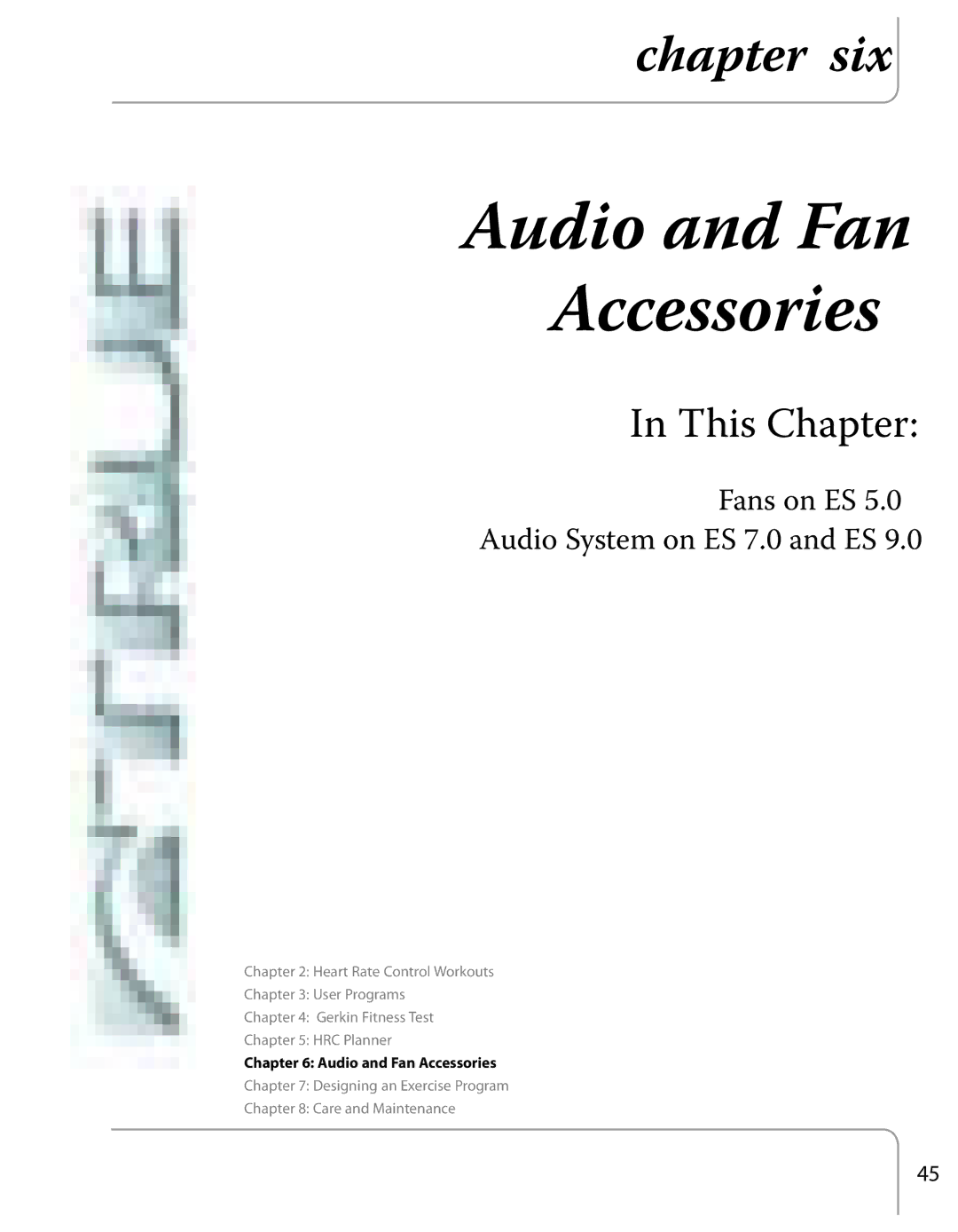 True Fitness Excel Series manual Audio and Fan Accessories, Fans on ES 