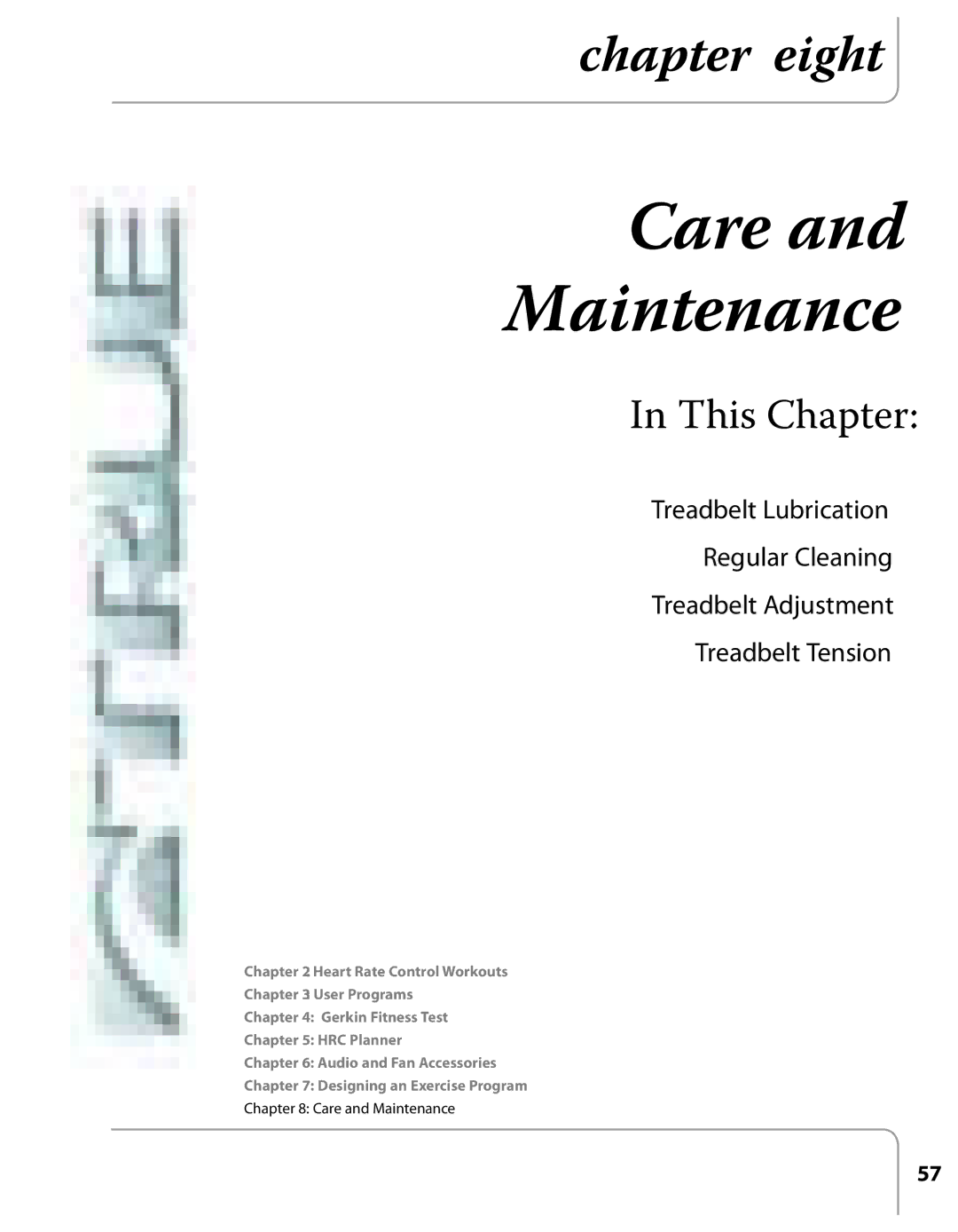True Fitness Excel Series manual Care Maintenance 