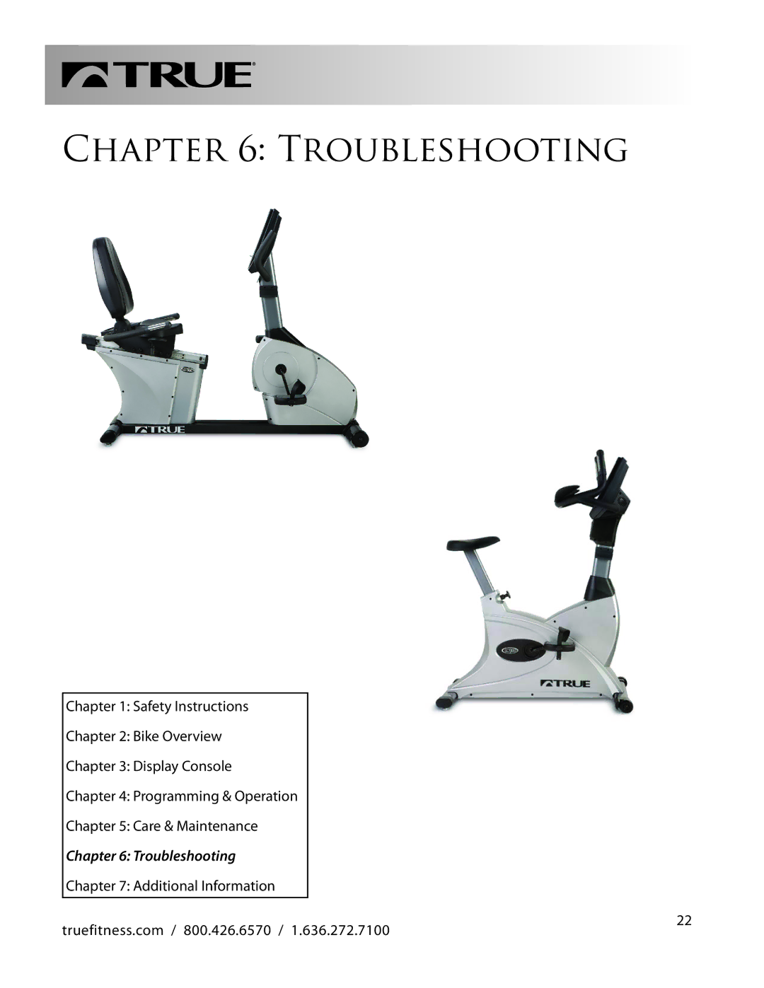 True Fitness LC900 manual Troubleshooting 