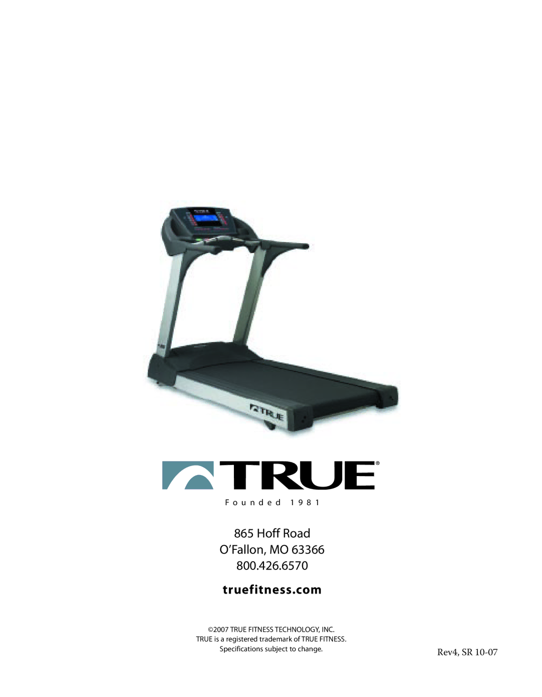 True Fitness PS700, PS500, PS300, PS100 manual Truefitness.com 