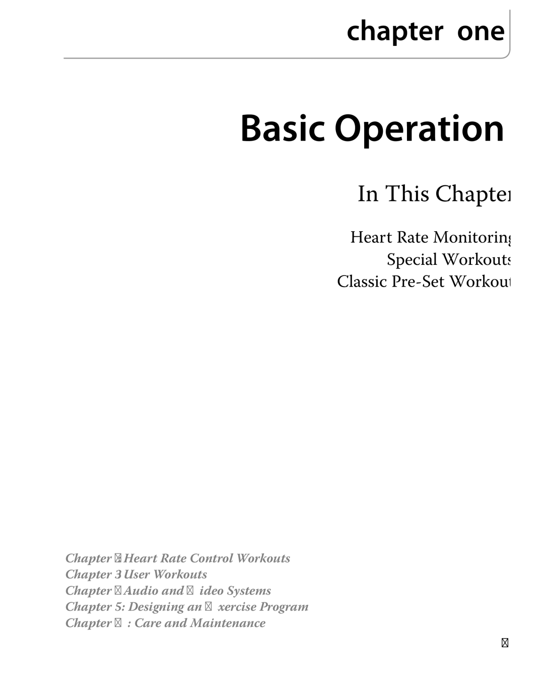 True Fitness PS700, PS500, PS300, PS100 manual Basic Operation, This Chapter 