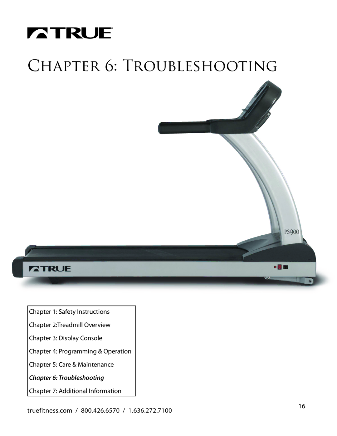 True Fitness PS900 manual Troubleshooting 