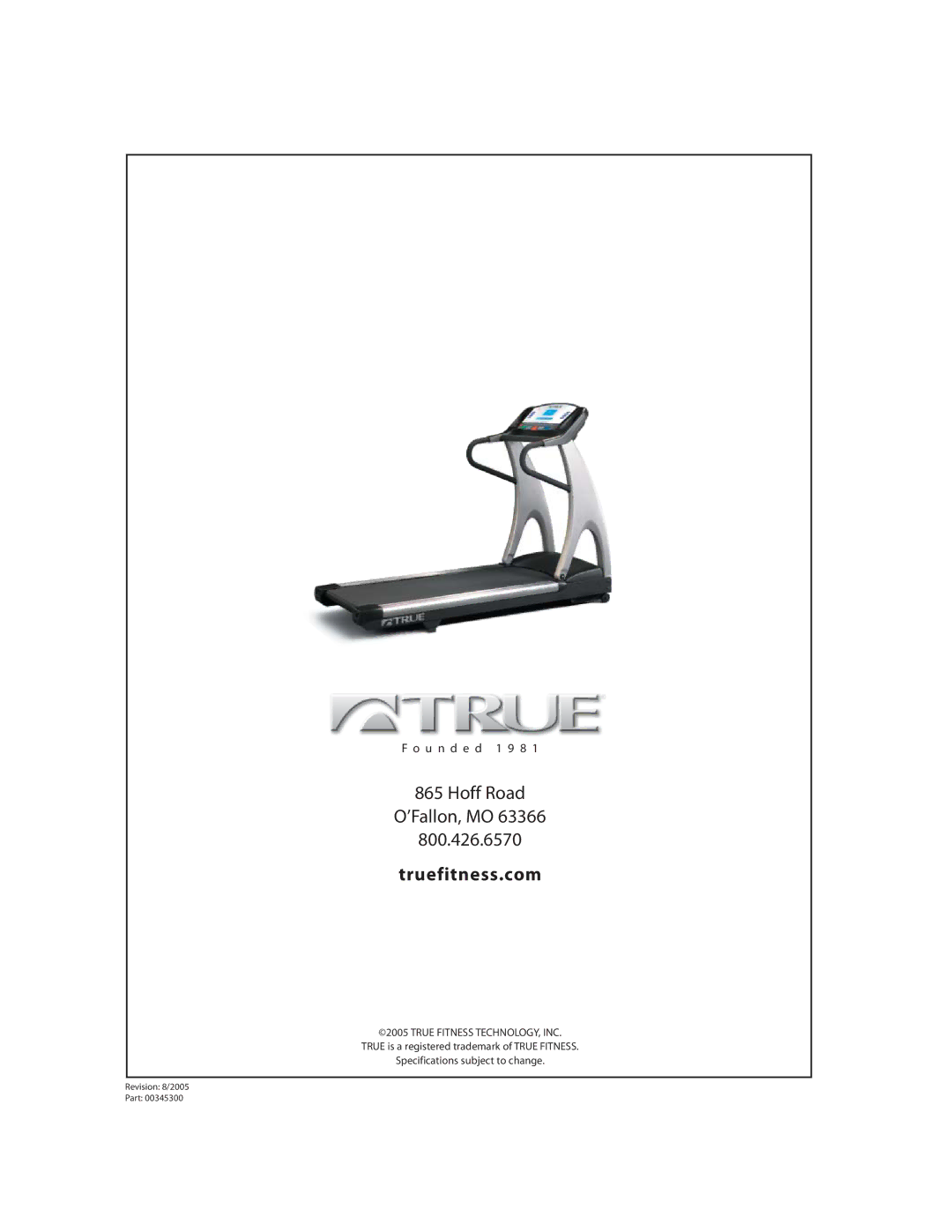 True Fitness Z7 Series manual Truefitness.com 