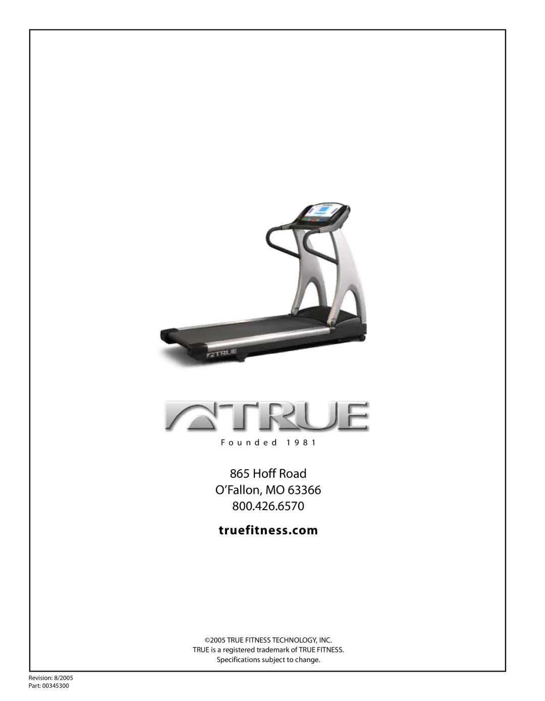 True Fitness Z8, Z9 manual Truefitness.com 