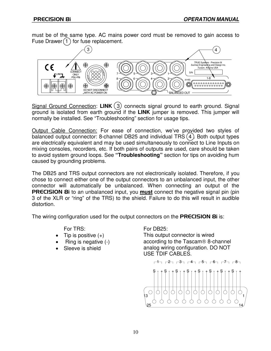 True Manufacturing Company PRECISION 8i operation manual 3 4 5 6 + S + S + S + S + S + S + S + 