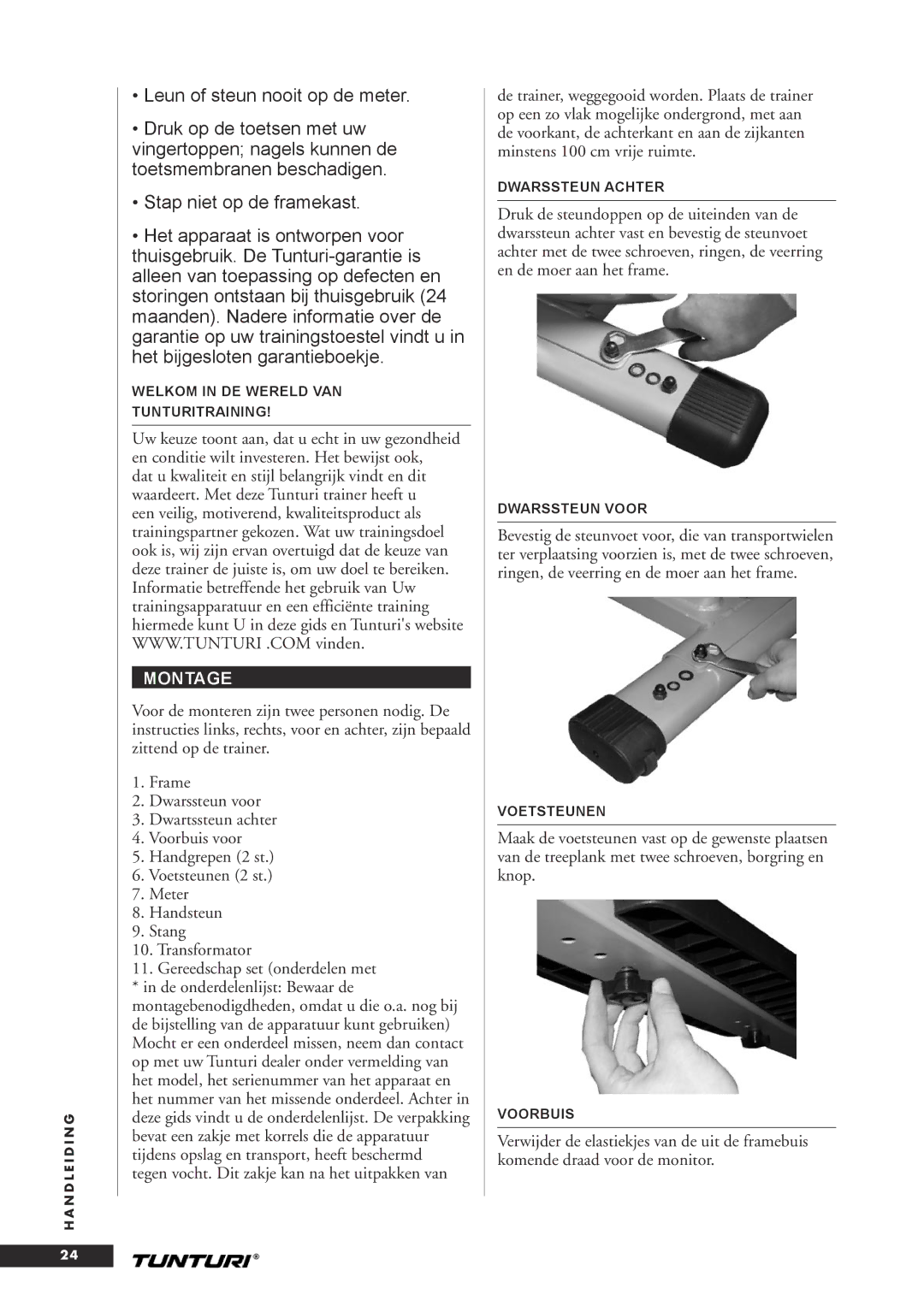 Tunturi C20 owner manual Welkom in DE Wereld VAN Tunturitraining 