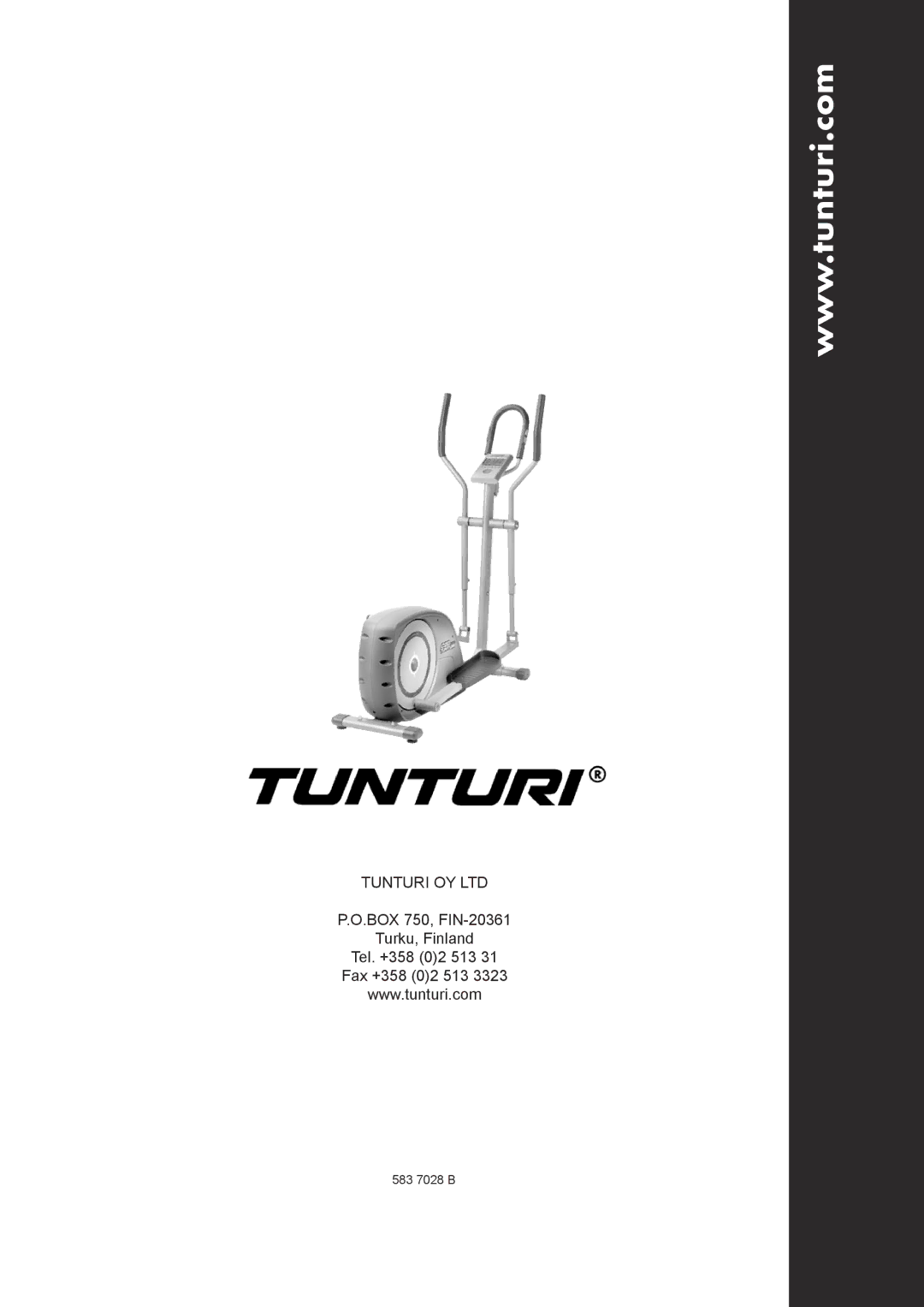 Tunturi C20 owner manual 583 7028 B 